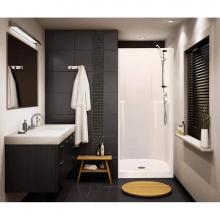 Maax Canada 100973-000-002-000 - Biarritz 85 35.625 in. x 34.875 in. x 75.5 in. 1-piece Shower with No Seat, Center Drain in White