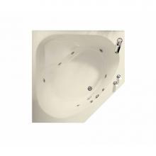 Maax Canada 101077-002-004 - Tandem 59.5 in. x 59.5 in. Corner Bathtub with Without tiling flange, Center Drain Drain in Bone