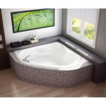 Maax Canada 102579-000-001-000 - Vichy 59.75 in. x 59.75 in. Corner Bathtub with Center Drain in White