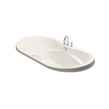 Maax Canada 102761-000-007-000 - Living 66 in. x 36 in. Drop-in Bathtub with Center Drain in Biscuit