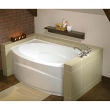 Maax Canada 102784-001-001-002 - Islander AFR - DTF 60 in. x 38 in. Alcove Bathtub with Whirlpool System Right Drain in White