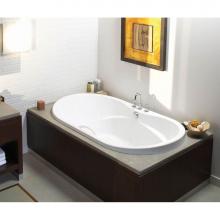 Maax Canada 102863-000-001-000 - Living 60 in. x 41.75 in. Drop-in Bathtub with Center Drain in White