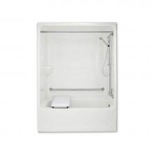 Maax Canada 105086-L-026-001 - BF3260 62 in. x 32.375 in. x 84 in. 1-piece Shower with Left Drain in White