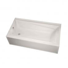 Maax Canada 105511-R-103-007 - Exhibit IFS AFR 59.75 in. x 30 in. Alcove Bathtub with Aeroeffect System Right Drain in Biscuit