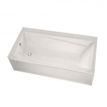 Maax Canada 105548-L-001-007 - Exhibit IFS AFR DTF 59.75 in. x 31.875 in. Alcove Bathtub with Whirlpool System Left Drain in Bisc