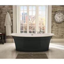 Maax Canada 105744-000-001-104 - Ella Sleek 66 in. x 36 in. Freestanding Bathtub with Center Drain in Thunder Grey