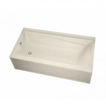 Maax Canada 106175-R-000-004 - Exhibit IFS 59.875 in. x 42 in. Alcove Bathtub with Right Drain in Bone