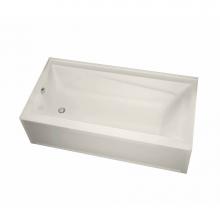 Maax Canada 106175-R-000-007 - Exhibit IFS 59.875 in. x 42 in. Alcove Bathtub with Right Drain in Biscuit