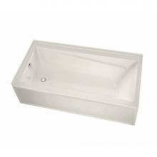 Maax Canada 106234-R-103-007 - Exhibit IFS DTF 65.875 in. x 32 in. Alcove Bathtub with Aeroeffect System Right Drain in Biscuit