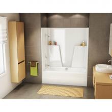 Maax Canada 140001-001-002-000 - BG6034C 60 in. x 34 in. x 73.75 in. 1-piece Tub Shower with Whirlpool Center Drain in White