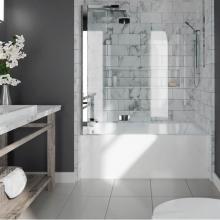 Neptune Entrepreneur Canada 220164-110-001 JG/SL - AZEA bathtub 32x60 with Tiling Flange and Skirt, Left drain, Activ-Air, White AZEA3260 BJG A