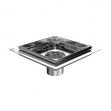 Zitta Canada AD0606CLZ16 - 6'' x 6'' square Flange Edge SS channel with menbrane