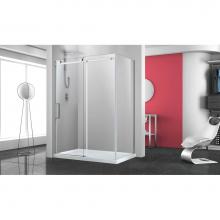 Zitta Canada DBL5400WSTC21+DBL3600PSTX21 - Bellini 54 straight shower door wall closing chrome clair + Bellini 36 chrome clear straight side