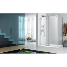 Zitta Canada DPA5400WSTC21+DPA3600PSTX21 - Piazza 54 straight shower door wall closing chrome clear + Piazza 36 chrome clear straight return