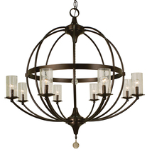 Framburg 1078 MB - 8-Light Mahogany Bronze Compass Foyer Chandelier