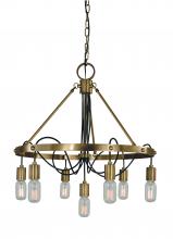 Framburg 5380 AB - 7-Light Antique Brass Felix Dining Chandelier