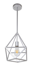 HOMEnhancements 70301 - Vivio Vega 1-Light Cage Pendant - Silver