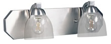 HOMEnhancements 19214 - Special Order 2-Light Contemporary Vanity - NK Clear Glass