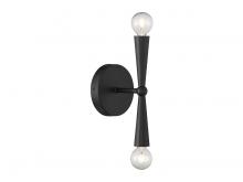 Savoy House Meridian M90110MBK - 2-Light Wall Sconce in Matte Black