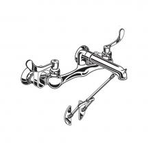 American Standard Canada 8345115.002 - Bottom Brace Wall-Mount Service Sink Faucet With 12-Inch Spout and Offset Shanks