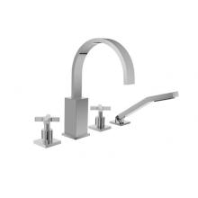 BARiL B27-1481-07-BB-175 - 4-Piece Deck Mount Tub Filler With Hand Shower