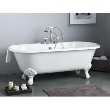 Cheviot Products Canada 2168-WC-7-BN - Regal Tub, 61'', White In, Custom Out, 7'' Drill, Brushed Nickel Shaughnessy F