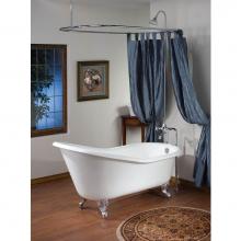 Cheviot Products Canada 2108-WC-AB - Slipper Tub, 61'', White In, Custom Out, Roll Rim, Antique Bronze Feet