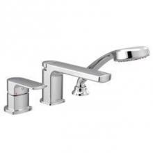 Moen Canada T937 - Rizon Chrome One-Handle Low Arc Roman Tub Faucet Includes Hand Shower