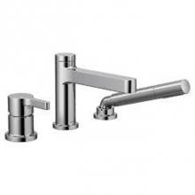 Moen Canada T967 - Vichy Chrome One-Handle Low Arc Roman Tub Faucet Includes Hand Shower