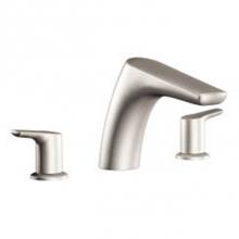 Moen Canada T986BN - Brushed nickel two-handle low arc roman tub