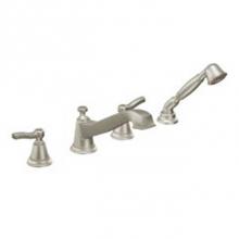 Moen Canada TS925BN - Brushed nickel two-handle low arc roman tub faucet includes hand