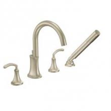 Moen Canada TS964BN - Brushed nickel two-handle high arc roman tub faucet includes hand