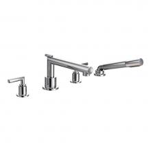 Moen Canada TS93004 - Arris Chrome Two-Handle Diverter Roman Tub Faucet Includes Hand Shower