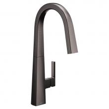 Moen Canada S75005BLS - Nio Black Stainless One-Handle High Arc Pulldown Kitchen Faucet