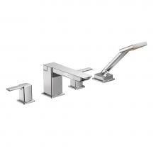 Moen Canada TS904 - 90 Degree Chrome Two-Handle High Arc Roman Tub Faucet Includes Hand Shower