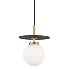 Mitzi H200701S-AGB/BK - 1 LIGHT SMALL