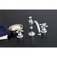 Strom Living P1033C - Chrome Rio Grande Widespread Lav Set, Includes Spout, Valves, Handles, Escutcheo