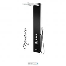 Tenzo TZG11-17-NU/3L - Shower Col. Tempered Glass Nuevo [Sh. Head Led Hand Shwr Spout] Thermo./Vol. Ctrl Valve #17 Finish