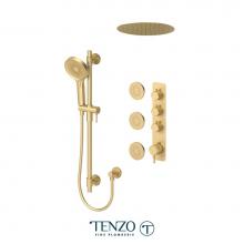 Tenzo F-ALYT43-601658-BG - Trim For Alyss Extenza Kit 3 Functions Thermo Brushed Gold Finish