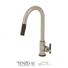 Tenzo BE130-C-SS-MB - Single-Handle Kitchen Faucet Bellacio With Pull-Down & 2-Function Hand Shower Stainless Steel