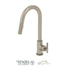 Tenzo BE130-C-SS - Single-Handle Kitchen Faucet Bellacio With Pull-Down & 2-Function Hand Shower Stainless Steel