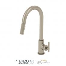 Tenzo BE130-F-SS - Single-Handle Kitchen Faucet Bellacio With Pull-Down & 2-Function Hand Shower Stainless Steel