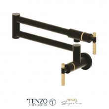 Tenzo BE160-C-MB-BG - Pot Filler Faucet Bellacio Matte Black / Brushed Gold