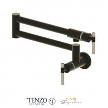 Tenzo BE160-C-MB-SS - Pot Filler Faucet Bellacio Matte Black / Stainless Steel