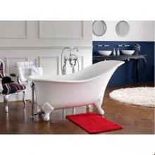 Victoria + Albert DRA-N-SW-OF + FT-DRA-SW - Drayton 67'' x 33'' Freestanding Slipper Bathtub