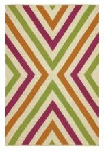 Company C Rugs 19012-FUCH-4X6 - CHEVRON FLATWEAVE RUG-FUCHSIA 4X6