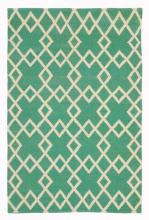 Company C Rugs 19011-GREN-4X6 - CRISSCROSS FLATWEAVE RUG-JULEP 4X6