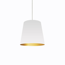 Dainolite OD-M-692 - 1 Light Tapered Drum Pendant with White on Gold Shade