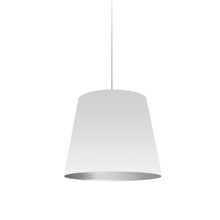 Dainolite OD-S-691 - 1 Light Tapered Drum Pendant with White on Silver Shade