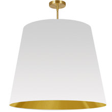 Dainolite ODR-XL-692 - 1 Light Oversized Drum Pendant X-Large White/Gold Shade